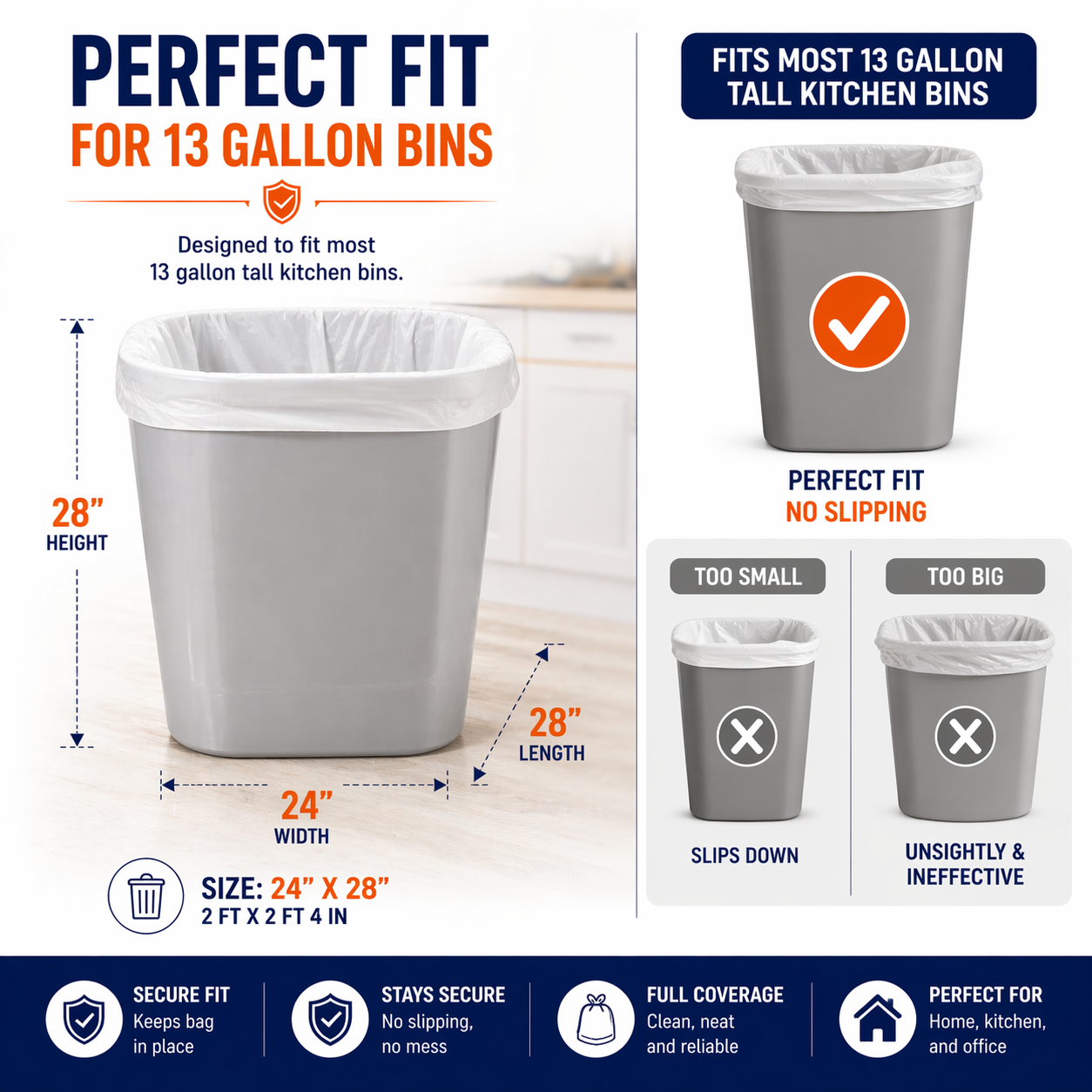 Premier Can Liner 13 GAL DRAWTAPE 150CT