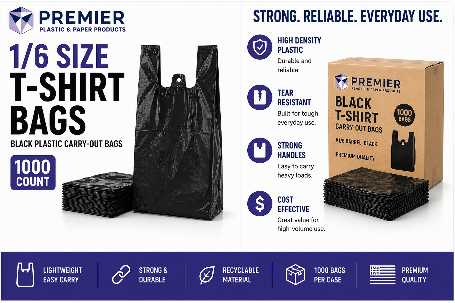 Premier Plastic Bags T-Sack Plain