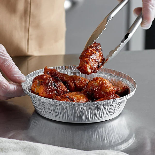 7" Round Aluminum Foil Takeout Containers (500 Pack)
