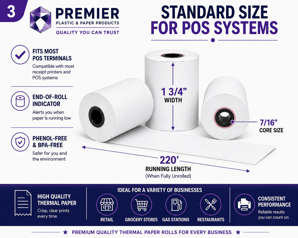 Thermal Paper 1 3/4" x 220' 44MM