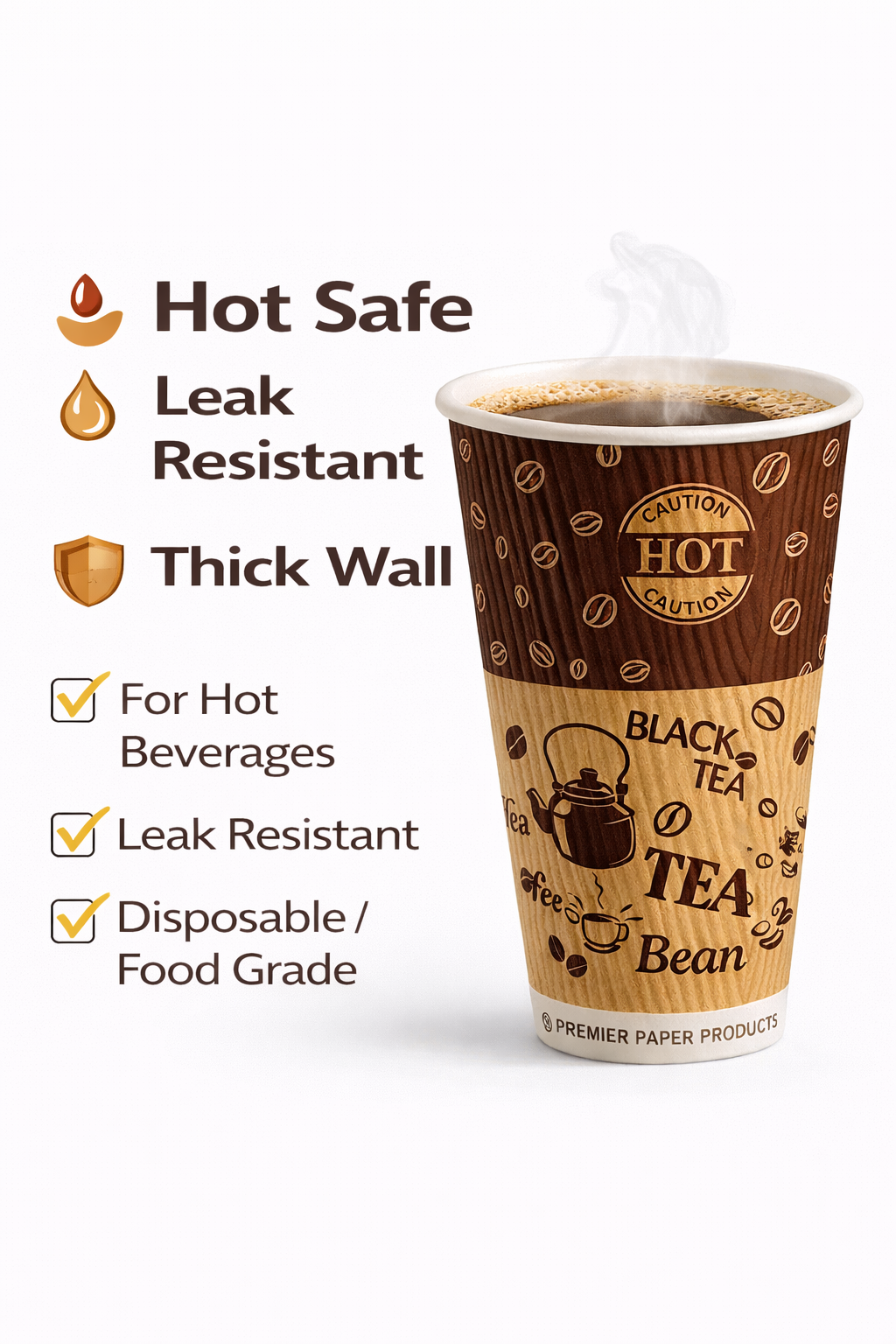 Premier PAPER CUP 20oz RIP (500 COUNT)