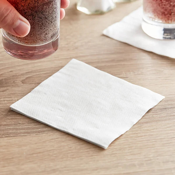 Choice 14" x 14" White Linen-Feel Flat-Packed Dinner Napkin (1,000/Case)