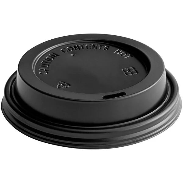 Choice Black Hot Paper Cup Travel Lid for 10-24 oz (1,000/Case)