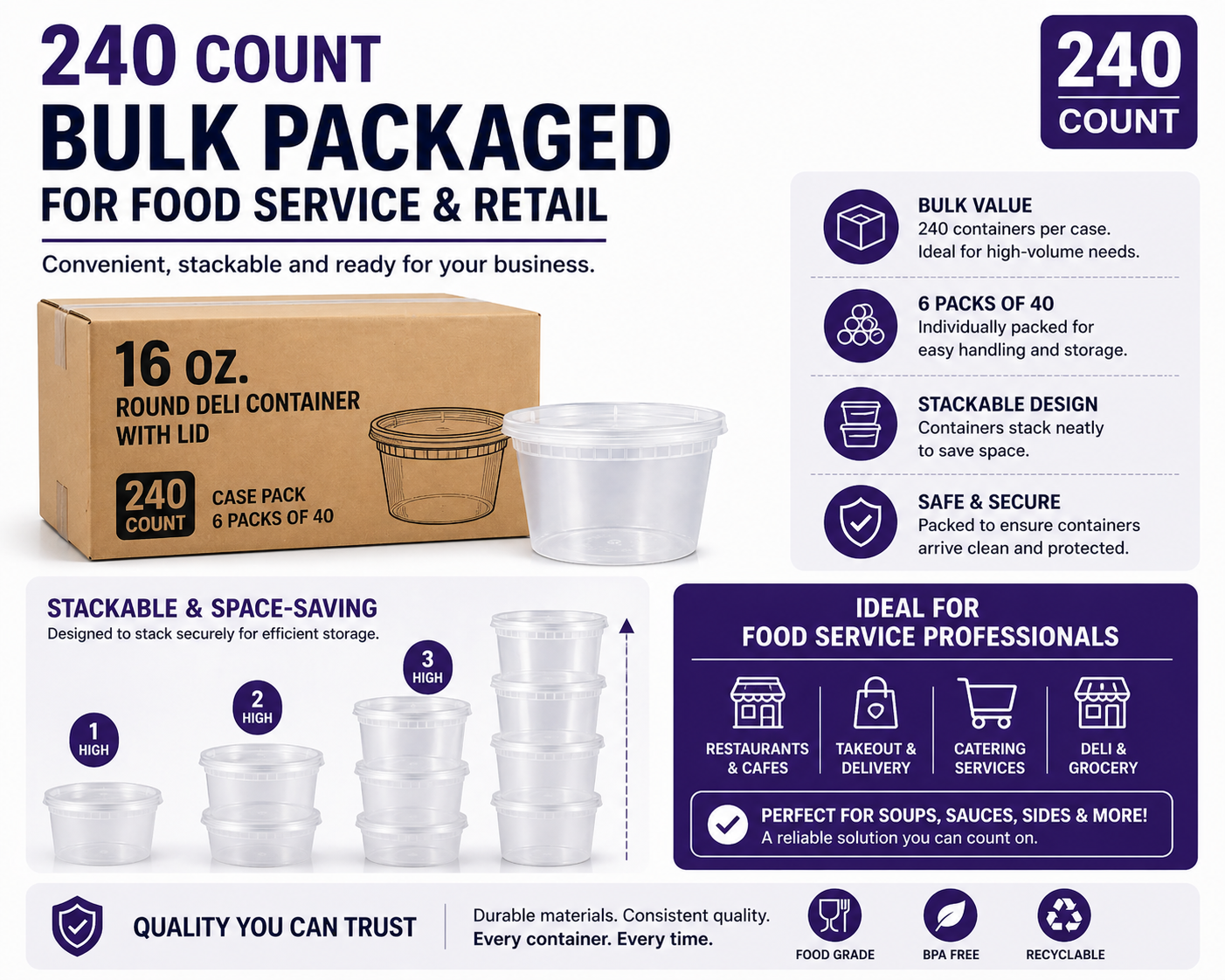 Premier Plastic Container SOUP FROSTED 16 OZ 240CT