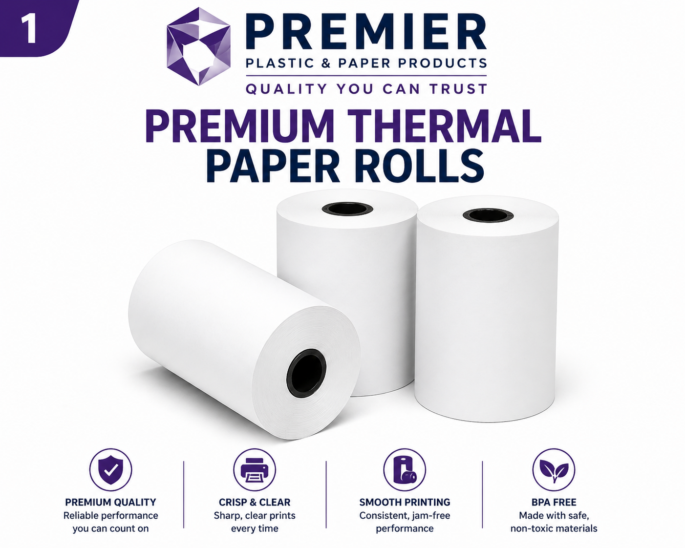 Thermal Paper 1 3/4" x 220' 44MM