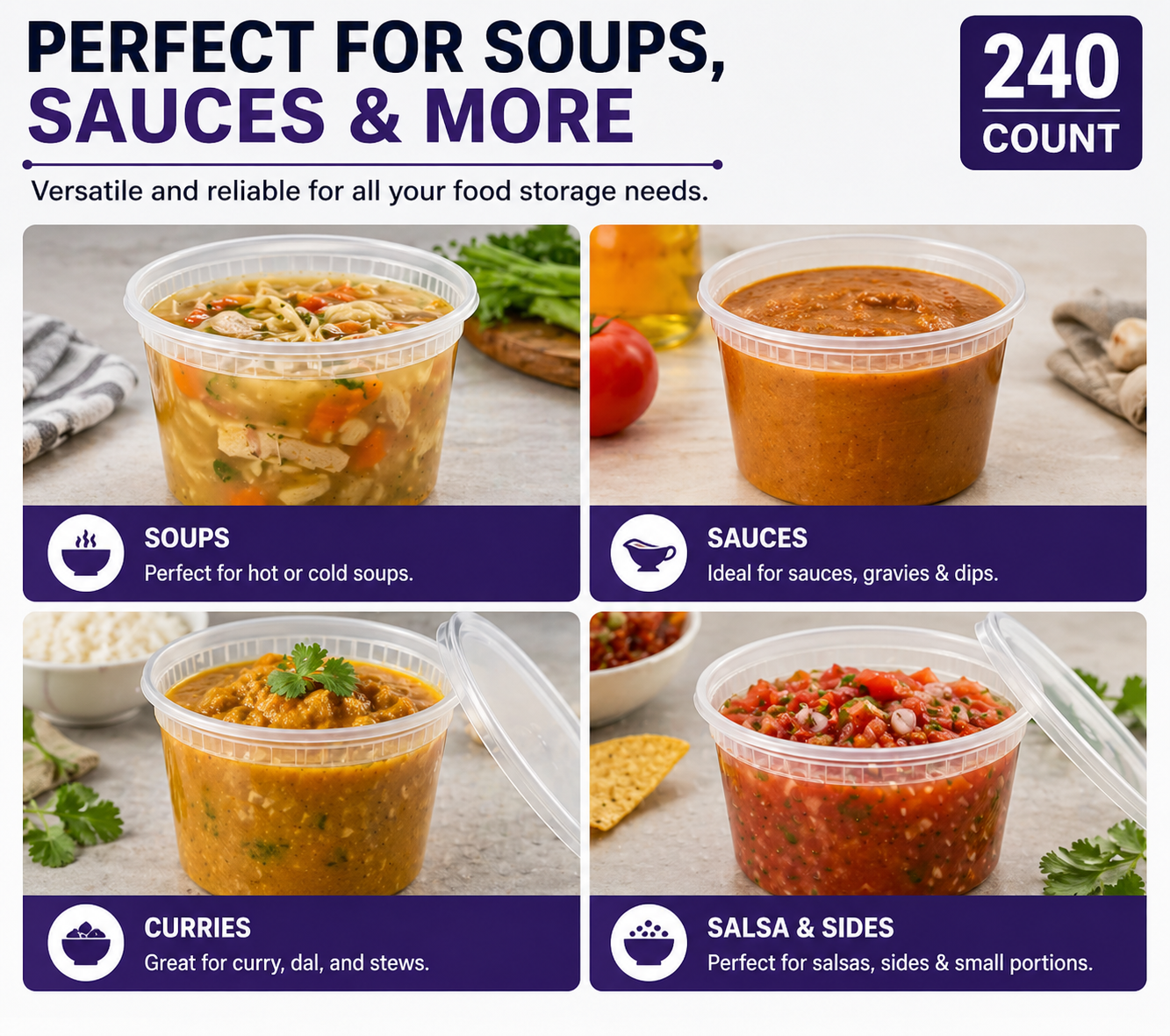 Premier Plastic Container SOUP FROSTED 16 OZ 240CT