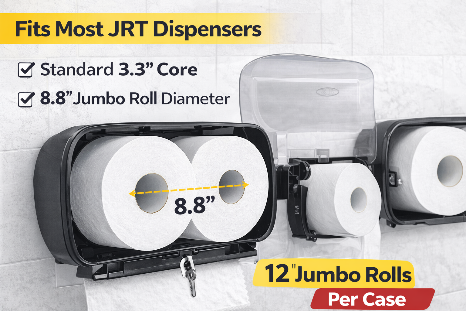 Premier JUMBO ROLL TISSUE 12PK/CASE