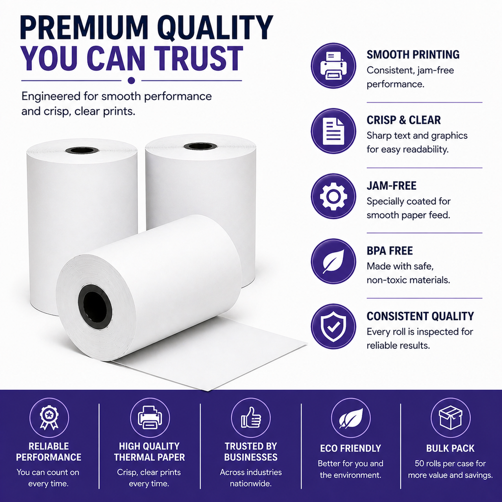 3 1/8" x 230' Thermal Paper Rolls