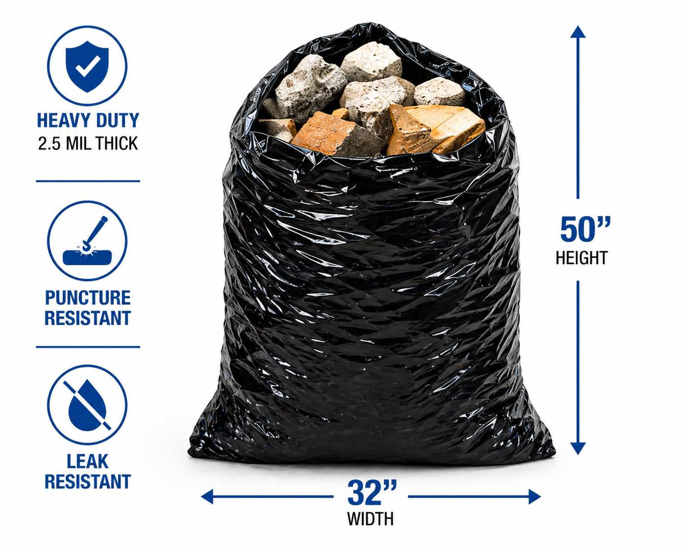 Premier Can Liner 42 GAL 20 Bags 4PACK