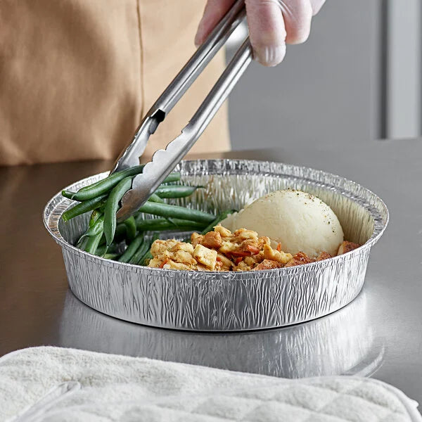 9" Round Aluminum Foil Takeout Containers (500 Pack)