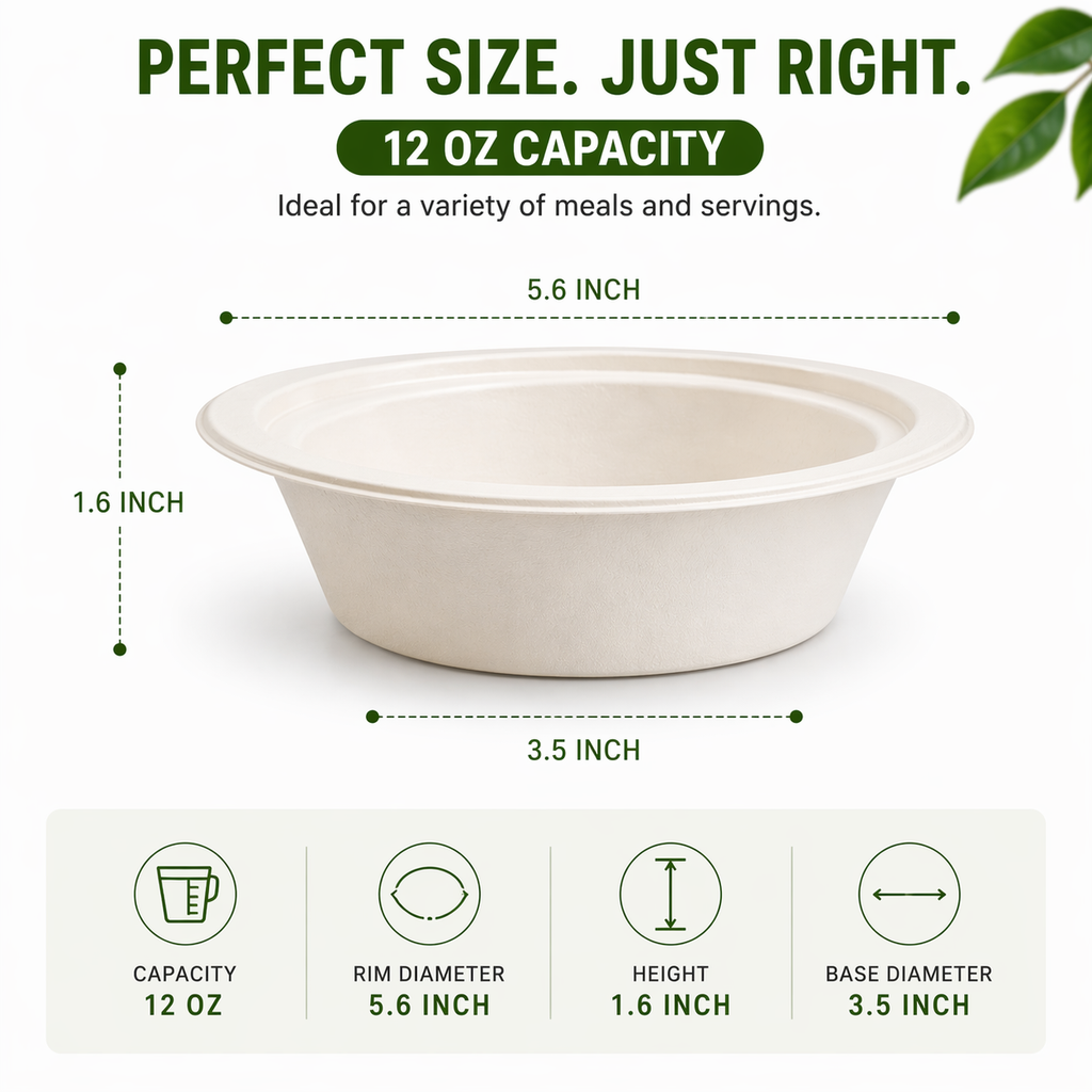 Premier Biodegradable BOWL 12 OZ 1000CT