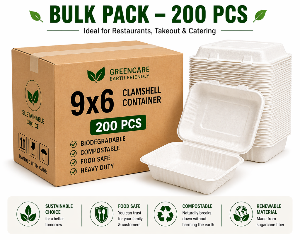 Premier Biodegradable CLAMSHELL 9 X 6 200CT