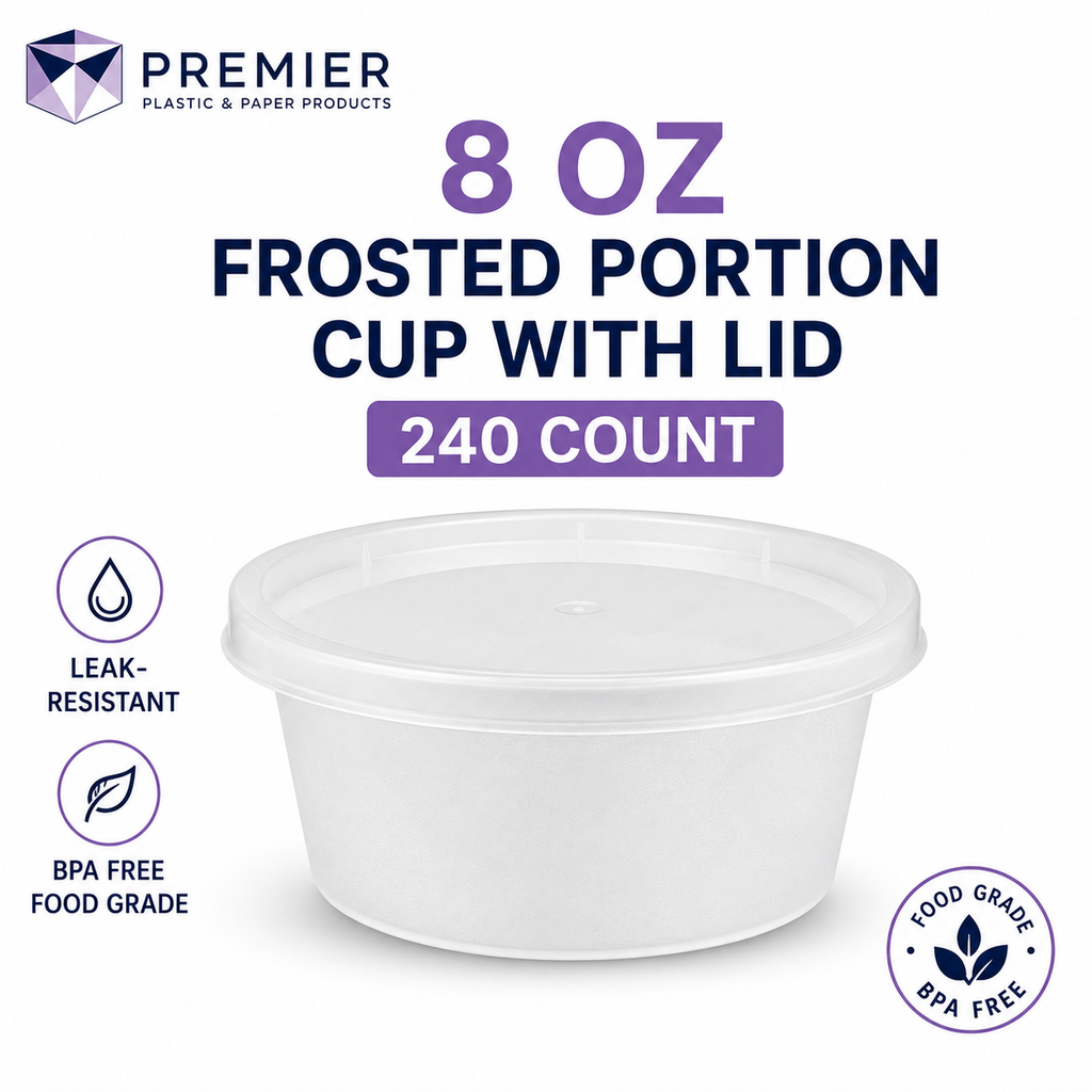 Premier Plastic Container SOUP FROSTED 8 OZ 240CT
