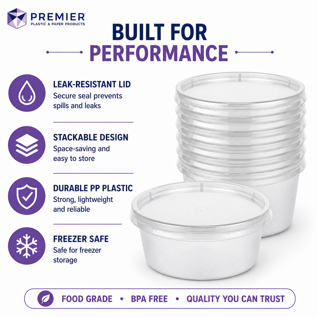 Premier Plastic Container SOUP CLEAR HWY 16 OZ 240CT