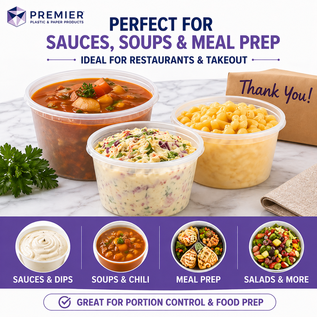 Premier Plastic Container SOUP CLEAR HWY 16 OZ 240CT