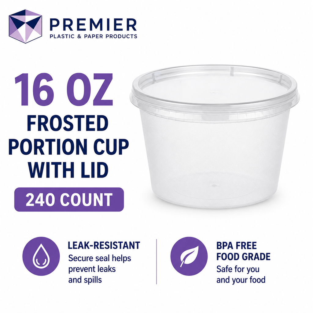 Premier Plastic Container SOUP CLEAR HWY 16 OZ 240CT
