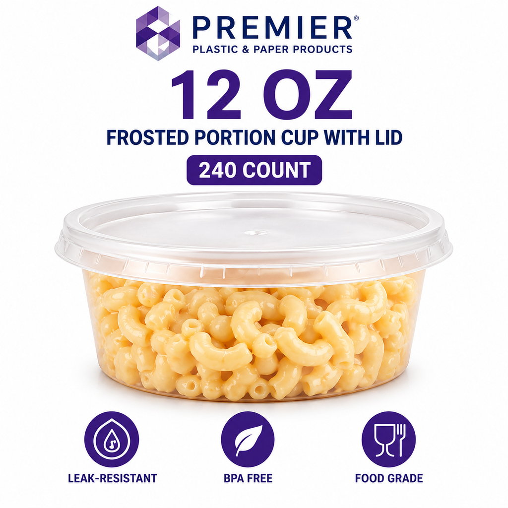 Premier Plastic Container SOUP FROSTED 12 OZ 240CT