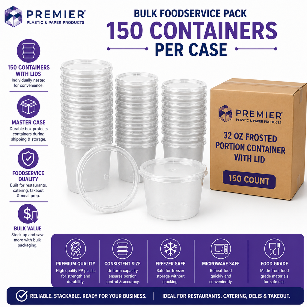 Premier Plastic Container SOUP FROSTED 32 OZ 240CT