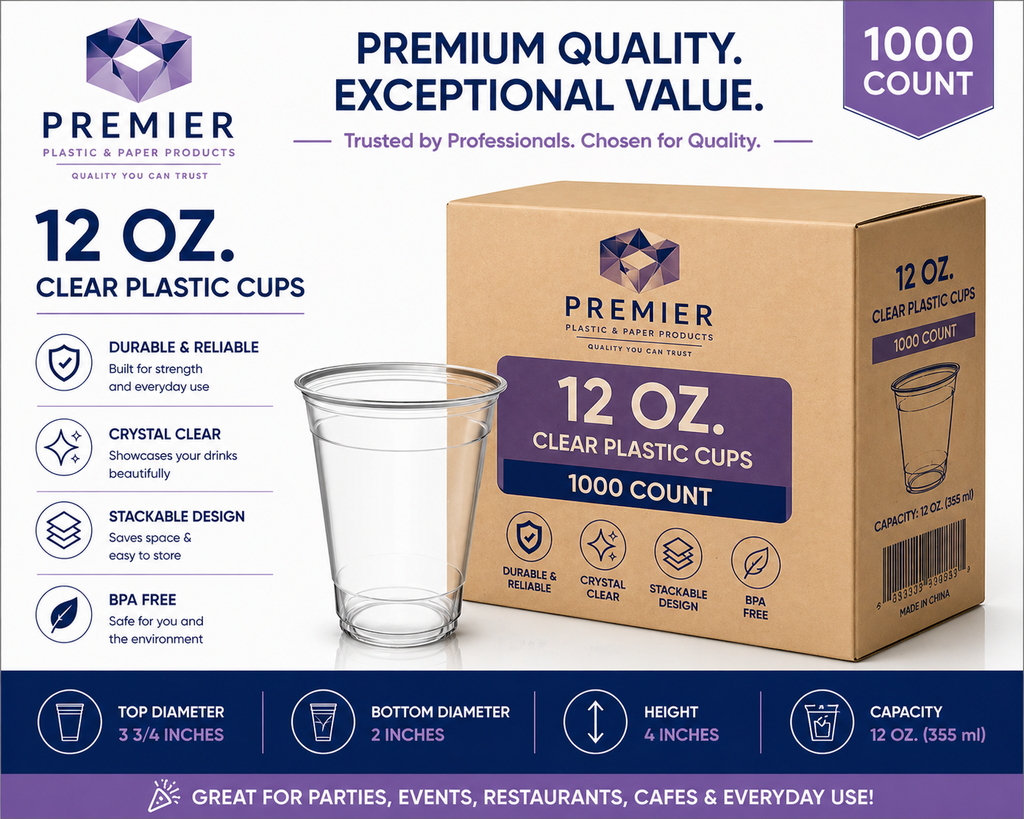 Premier PET GLASS 12 OZ 1000 CT