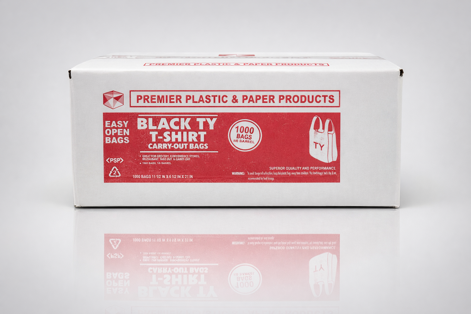 1/6 Easy Open 1000 CT Black Thankyou Bags
