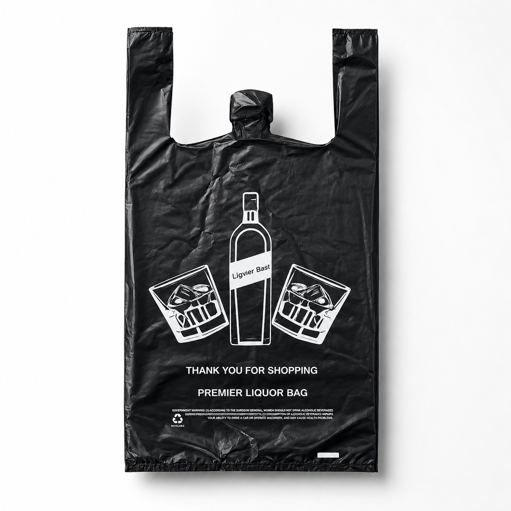 Liquor Bags Heavy Duty - Black