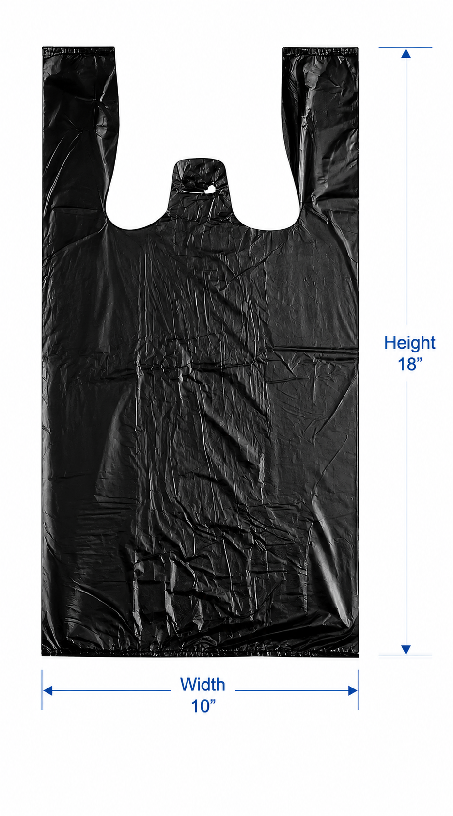 1/8 Medium EO BLACK Plastic Bags