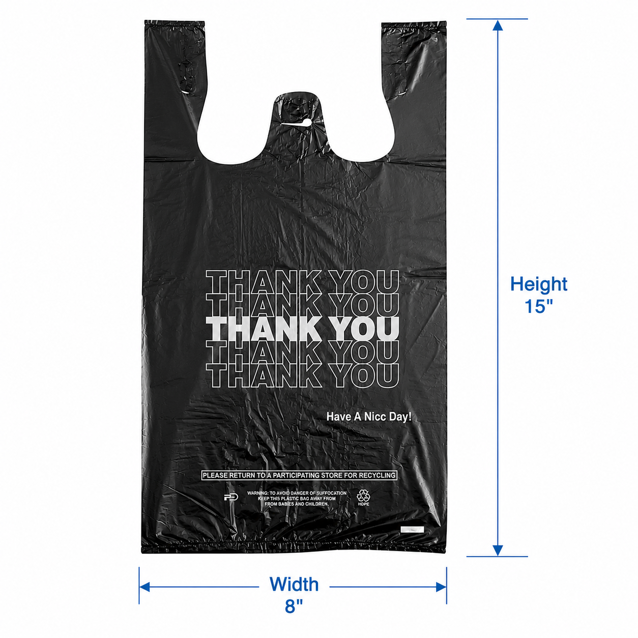 1/8 Medium BLACK Thankyou BAGS
