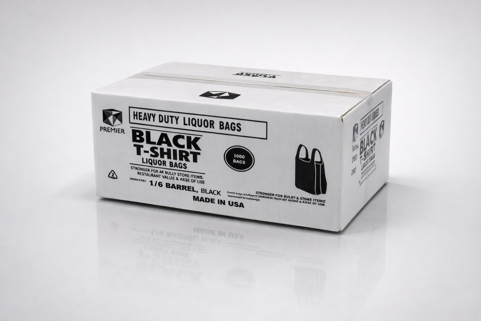 Liquor Bags Heavy Duty - Black