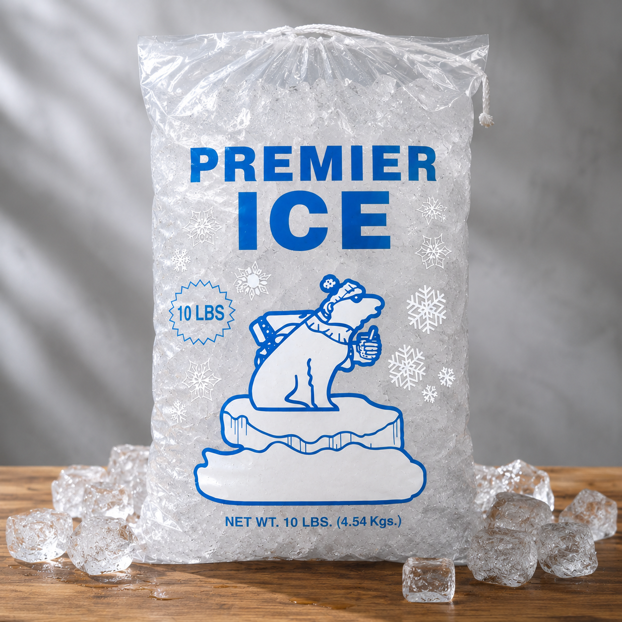 Ice Bags  with drawstrings