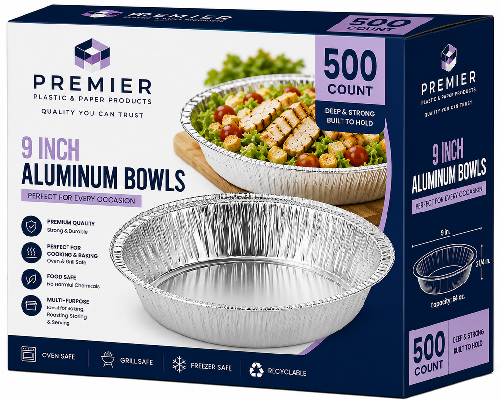 Aluminium To-Go Bowls Lid Seal Compatible | Pack of 500