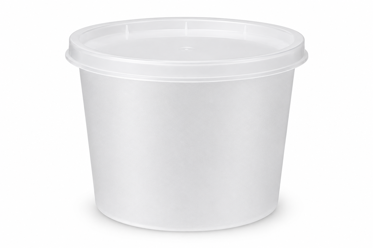 Round Frosted Deli Food Container with Lid | Pack of 240