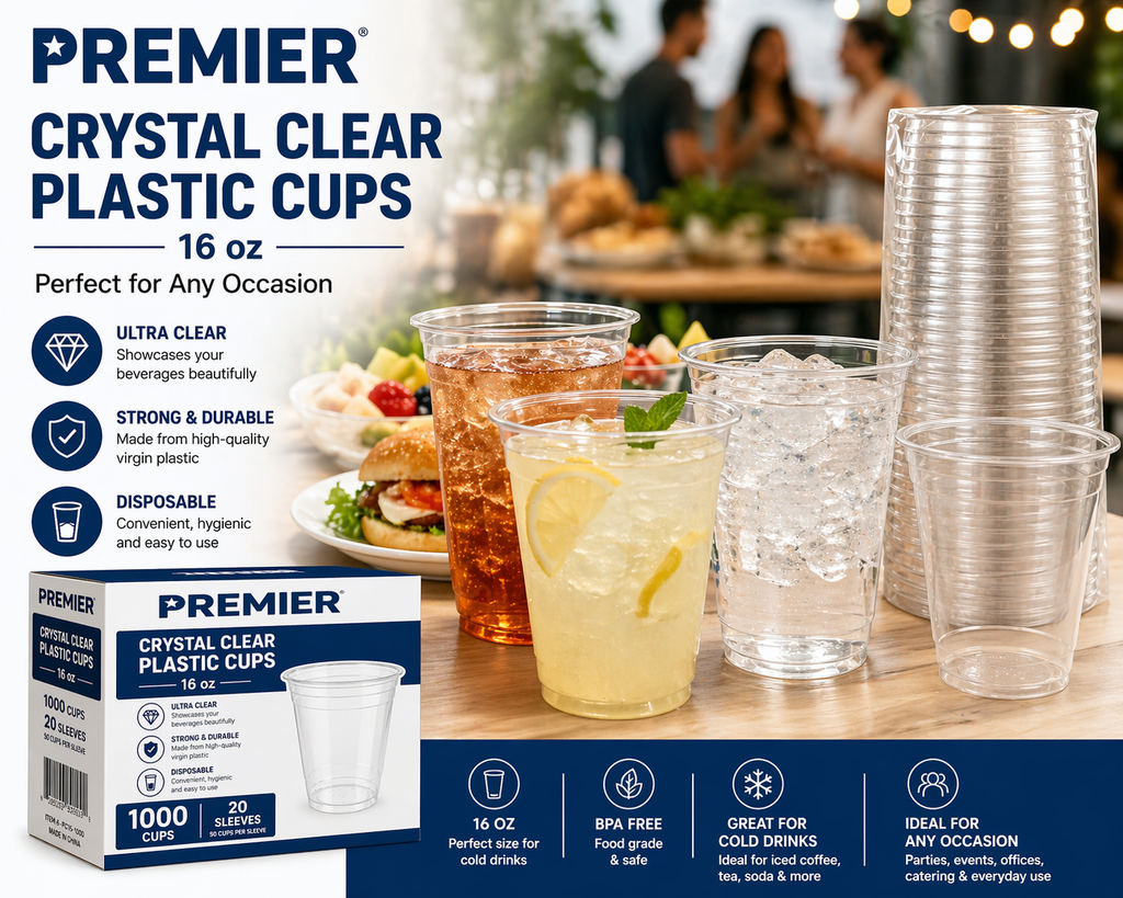 Premier PET GLASS 16 OZ 1000 CT