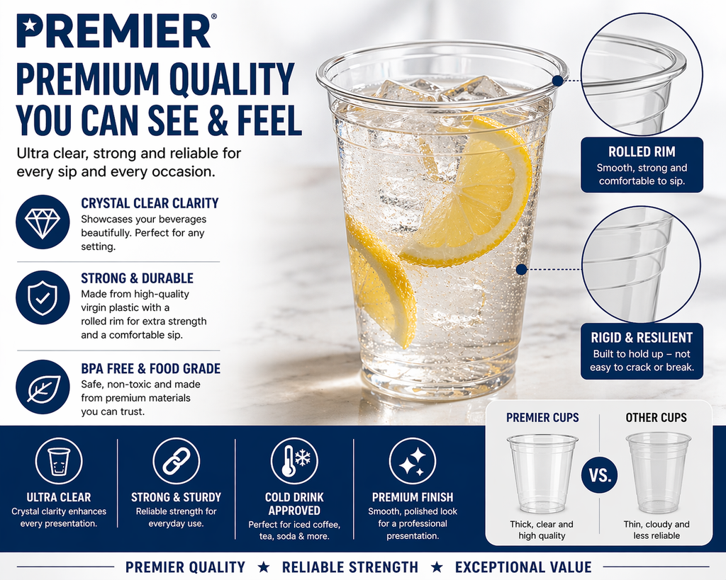 Premier PET GLASS 16 OZ 1000 CT