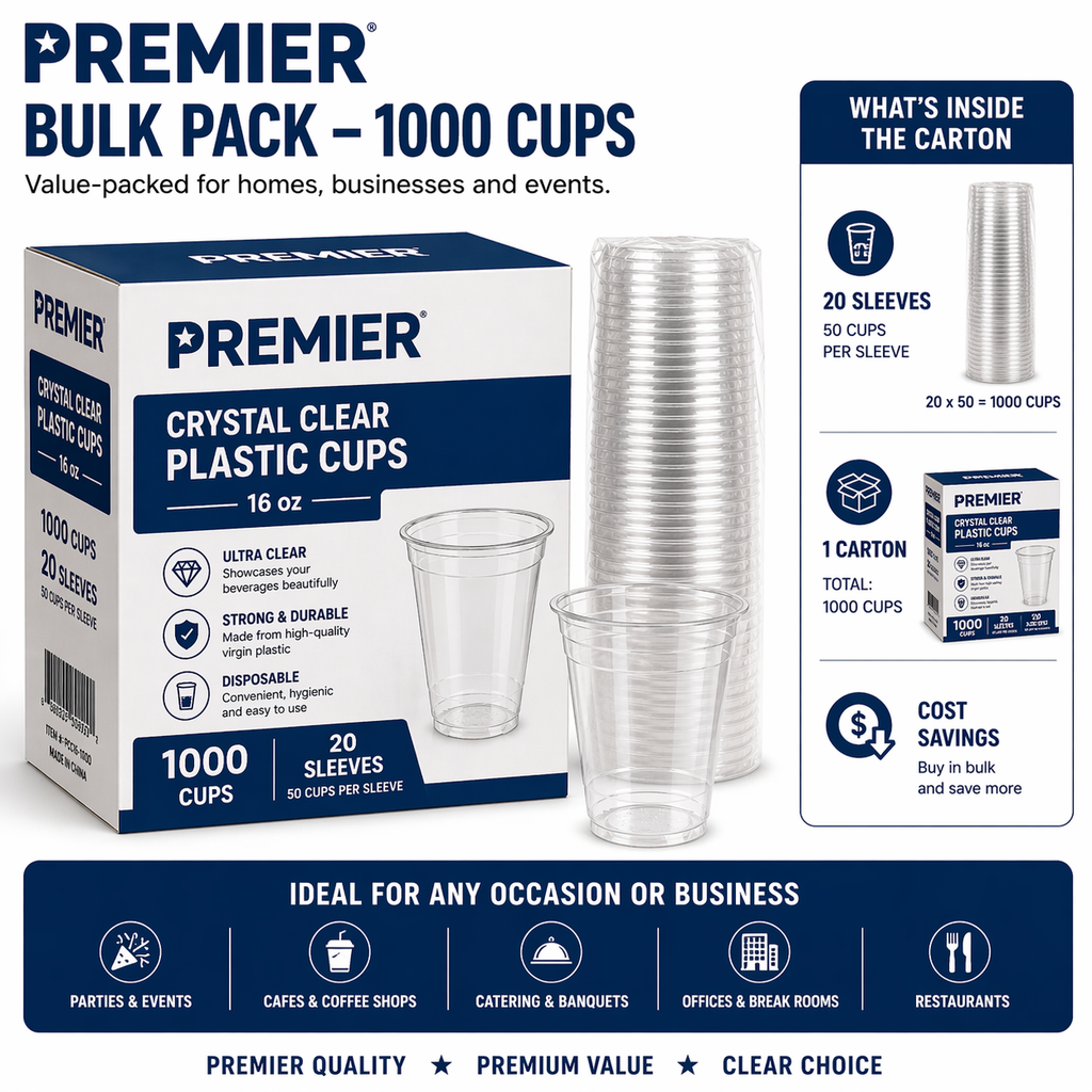 Premier PET GLASS 16 OZ 1000 CT