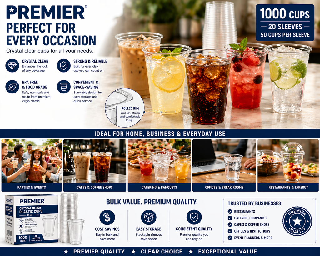 Premier PET GLASS 16 OZ 1000 CT