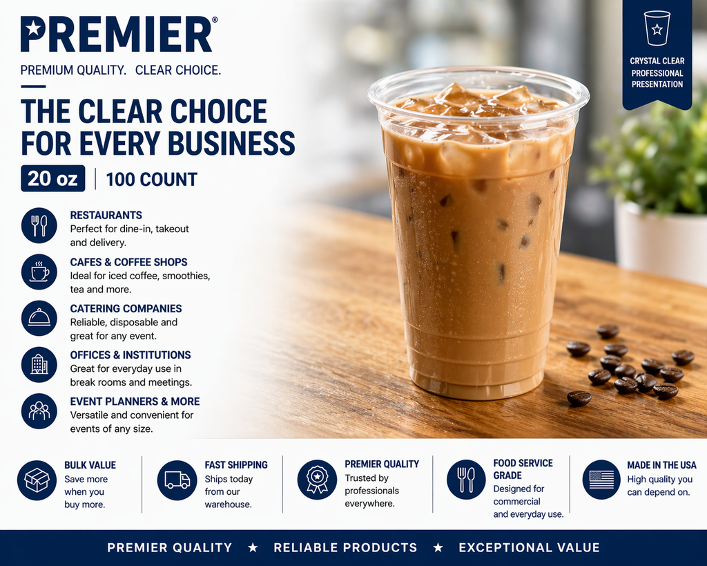 Premier PET GLASS 20 OZ 1000 CT