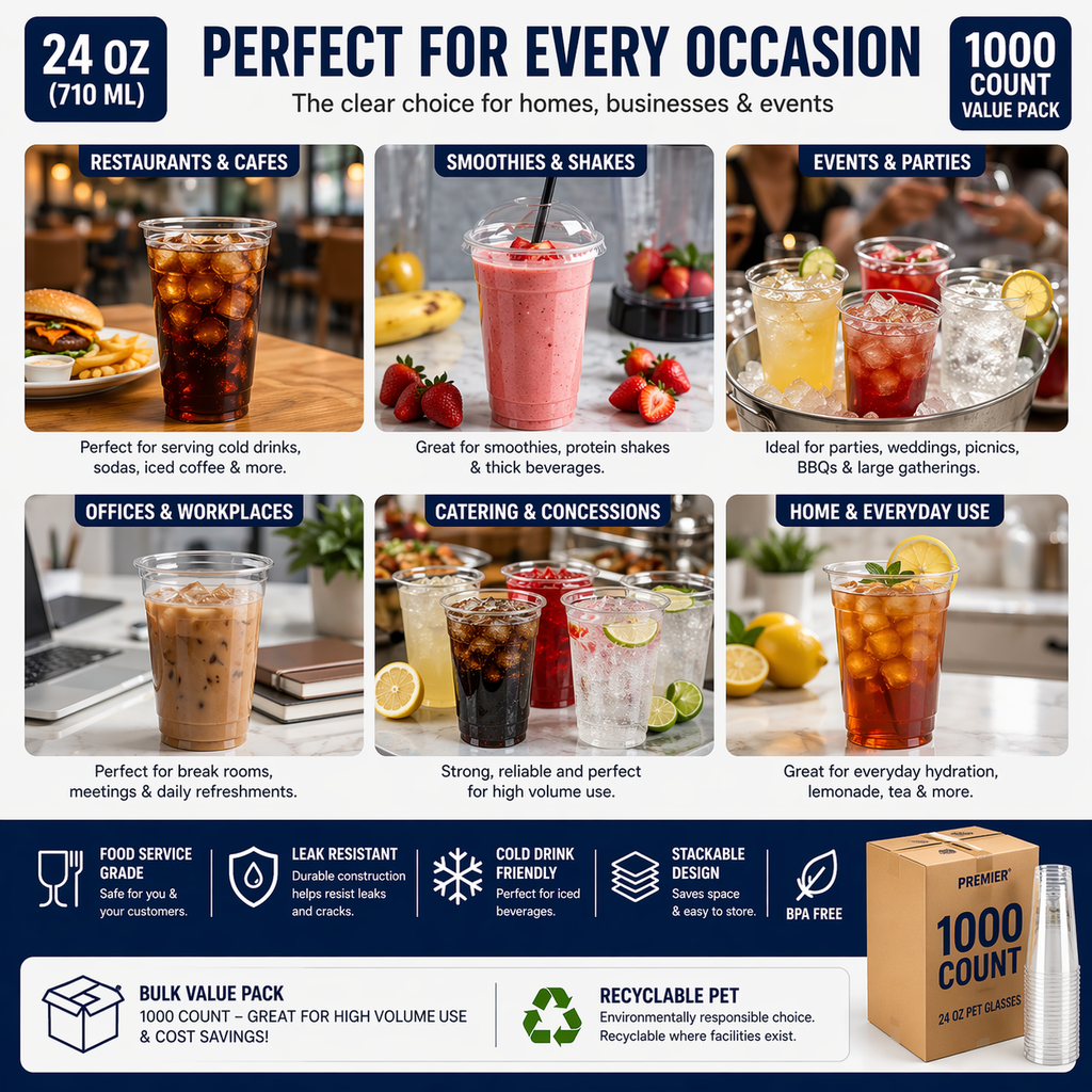 Premier PET GLASS 24 OZ 1000 CT