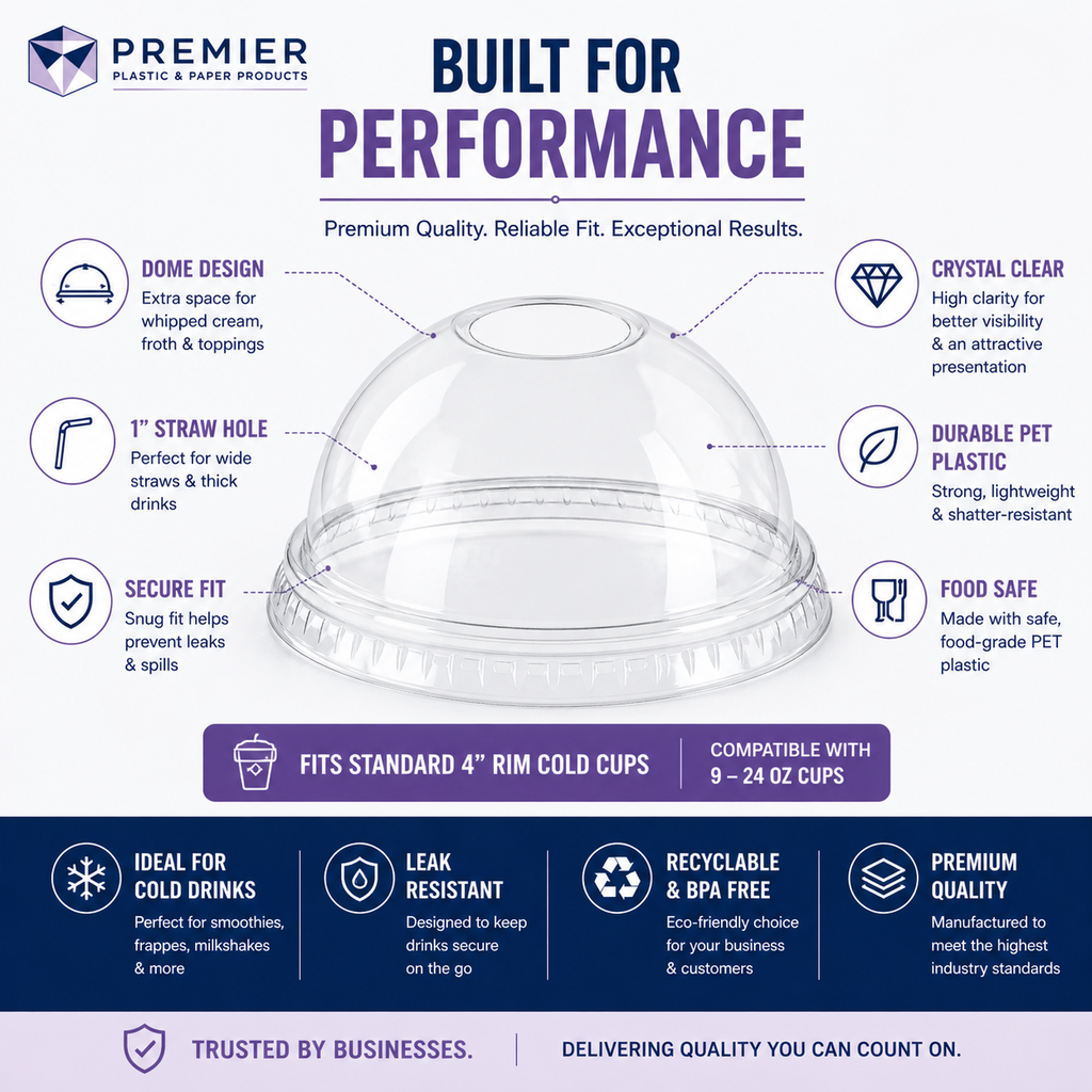 Premier PET DOME LID 1000 CT