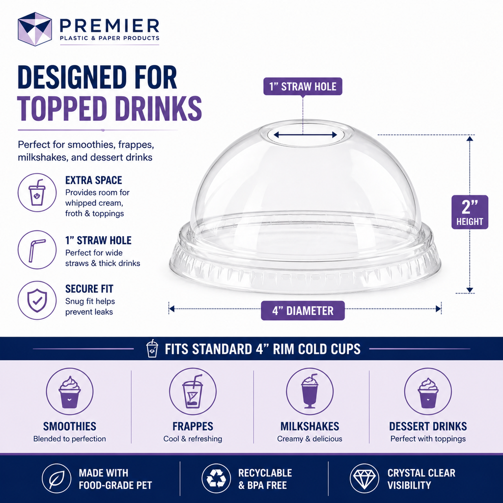 Premier PET DOME LID 1000 CT