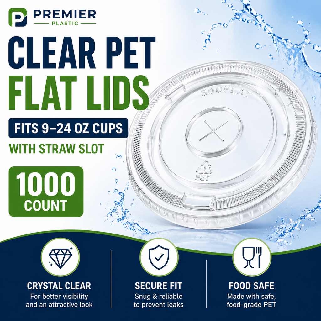 Premier PET FLAT LID 1000 CT